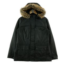 Second life - Parka damska Barbour Ellen Wax ciré Y2K - Stan bardzo dobry. Czarne parki damskie Barbour, l, bez wzorów, z tkaniny, klasyczne, bez kaptura. Za 425.96 zł.