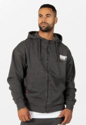 Classic Duże rozmiary Bluza z kapturem zapinana na suwak - Dark Szary Melange. Szare bluzy męskie GORILLA WEAR, m, bez wzorów, z bawełny, z kapturem, na fitness i siłownię. Za 382.00 zł.