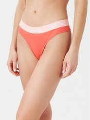 HUGO Stringi Sporty Logo 50480166 Czerwony. Czerwone stringi damskie Hugo, l, bez wzorów, z bawełny. Za 79.99 zł.