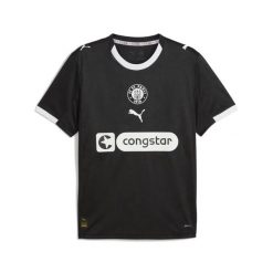 Męska trzecia koszulka FC St. Pauli 25/26 PUMA Black White. Białe koszulki sportowe męskie Puma, m, bez wzorów, bez kołnierzyka, bez ramiączek, do piłki nożnej. Za 402.00 zł.