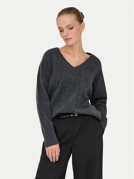 ONLY Sweter Mari 15360940 Szary Loose Fit. Szare swetry damskie Only, m, bez wzorów, z syntetyku, bez kołnierzyka, bez ramiączek, bez kaptura. Za 169.99 zł.