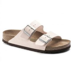 Klapki damskie Birkenstock Arizona BS Birko-flor. Czerwone klapki damskie Birkenstock, bez wzorów, z jeansu, eleganckie, bez obcasa. Za 287.00 zł.
