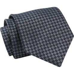Krawat Klasyczny, Granat w Drobny Wzór - Męski, Szeroki - CHATTIER. Niebieskie krawaty i muchy Chattier, bez wzorów, z tkaniny, eleganckie. Za 49.00 zł.