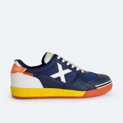 Buty piłkarskie MUNICH G-3 Indoor. Niebieskie buty sportowe męskie munich, bez zapięcia, do piłki nożnej. Za 169.99 zł.