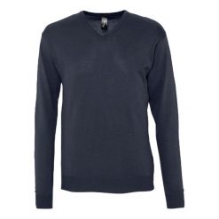 Sweter Męski Galaxy Z Dekoltem V. Niebieskie swetry przez głowę męskie SOL'S, m, bez wzorów, bez kołnierzyka. Za 142.99 zł.