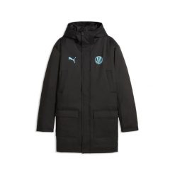 Parka Treningowa OM 2026/27. Czarne parki męskie Puma, l, bez wzorów, sportowe, bez kaptura. Za 693.00 zł.