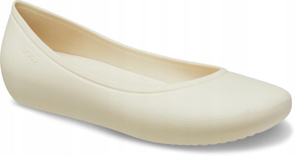 Baleriny Damskie Crocs Brooklyn Flat. Brązowe baleriny damskie Crocs, bez wzorów, z materiału, bez obcasa. Za 99.99 zł.