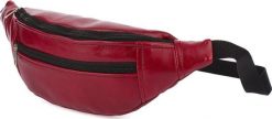 Beltimore Męska saszetka biodrówka nerka na pas regulowana skóra eko czerwona F49. Czerwone saszetki męskie Beltimore, ze skóry. Za 45.00 zł.
