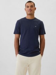 T-SHIRT MĘSKI GAP KOSZULKA 502022-03-M. Niebieskie koszulki sportowe męskie GAP, m, bez wzorów, z bawełny, bez kołnierzyka, bez ramiączek, na fitness i siłownię. Za 99.00 zł.