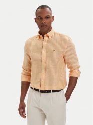 Tommy Hilfiger Koszula Bengal MW0MW42400 Pomarańczowy jasny Regular Fit. Brązowe koszule męskie Tommy Hilfiger, m, bez wzorów, ze lnu, bez kołnierzyka, bez ramiączek. Za 489.99 zł.