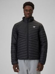 4F Kurtka z wypełnieniem syntetycznym męska - czarna L. Czarne kurtki męskie 4f, l, bez wzorów, z materiału, klasyczne, bez kaptura. Za 249.99 zł.