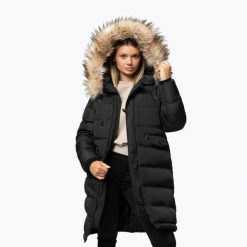 Kurtka zimowa damska Pitbull Queenston Padded Hooded. Czarne kurtki damskie PITBULL, na zimę, l, bez wzorów, z poliamidu, bez kaptura. Za 329.99 zł.