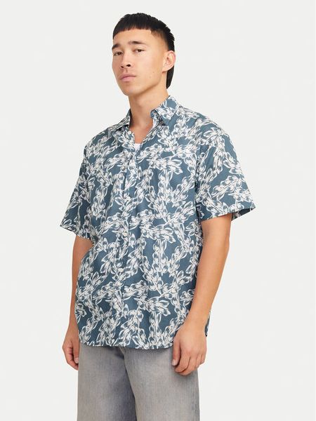 Jack & Jones Koszula Joshua 12271089 Niebieski Wide Fit. Niebieskie koszule męskie Jack & Jones, m, bez wzorów, z bawełny, bez kołnierzyka, bez ramiączek. Za 59.99 zł.