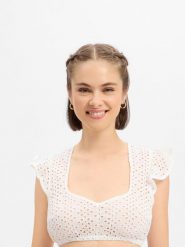 Krüger Dirndl bluzka typu dirndl Kobiety Bawełna (100%) biały, 38. Białe bluzki damskie Krüger Dirndl, bez wzorów, z bawełny, bez kołnierzyka, bez ramiączek. Za 299.95 zł.