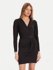 Morgan Sukienka koktajlowa 242-RJIMY Czarny Slim Fit. Czarne sukienki damskie Morgan, bez wzorów, z syntetyku, wizytowe, bez kołnierzyka, bez ramiączek. Za 209.99 zł.