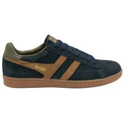 Trenerzy Gola Equipe II Suede. Niebieskie obuwie sportowe damskie Gola, bez wzorów, z zamszu, tenisowe. Za 385.00 zł.