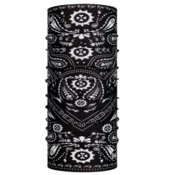 Chusta Buff Original EcoStretch. Czarne szaliki i chusty damskie Buff, bez wzorów. Za 99.90 zł.