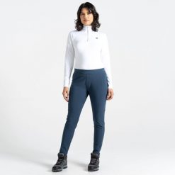 Damskie legginsy sportowe Melodic II. Niebieskie legginsy damskie Dare 2b, bez wzorów, z softshellu. W wyprzedaży za 139.99 zł.