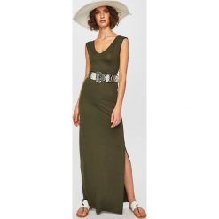 Answear - Sukienka. Zielone sukienki damskie ANSWEAR, l, bez wzorów, z dzianiny, casualowe, bez kołnierzyka, bez ramiączek. W wyprzedaży za 39.90 zł.