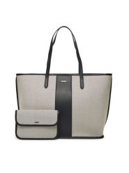 DKNY Torebka R44AGI09 Szary. Szare torebki do ręki damskie DKNY, bez wzorów, z materiału, bez dodatków. Za 419.99 zł.