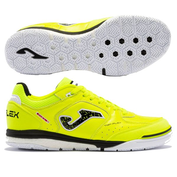 Buty piłkarskie halowe Joma Top Flex Rebound treningowe halówki. Żółte buty sportowe męskie Joma, bez zapięcia, do piłki nożnej. Za 299.99 zł.