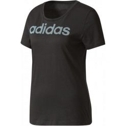 Adidas Koszulka Special Linear Black S. Czarne koszulki sportowe damskie Adidas, z bawełny, z klasycznym kołnierzykiem. W wyprzedaży za 70.00 zł.