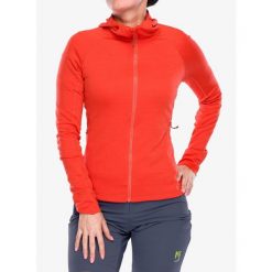 Bluza z kapturem damska Rab Planar Hoody. Czerwone bluzy damskie RAB, l, bez wzorów, z kapturem. Za 315.57 zł.