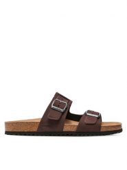 Geox Klapki U Sandal Ghita B U159VB 00032 C6024 Brązowy. Brązowe klapki męskie Geox, z nubiku. Za 339.99 zł.
