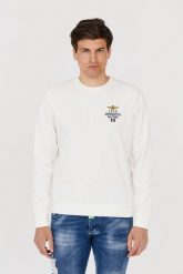 AERONAUTICA MILITARE Męska biała bluza. Białe bluzy męskie Aeronautica Militare, m, bez wzorów, bez kaptura. W wyprzedaży za 299.99 zł.