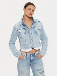 Tommy Jeans Kurtka jeansowa Izzie DW0DW18555 Niebieski Slim Fit. Niebieskie kurtki damskie Tommy Jeans, m, bez wzorów, z bawełny, bez kaptura. Za 399.99 zł.
