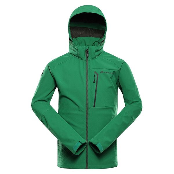Kurtka softshell męska Alpine Pro Hoor. Zielone kurtki męskie Alpine Pro, l, bez wzorów, z materiału, klasyczne, z kapturem. Za 419.00 zł.