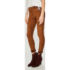 Answear - Legginsy Orient Express. Żółte legginsy damskie ANSWEAR, l, bez wzorów, z materiału. W wyprzedaży za 59.90 zł.