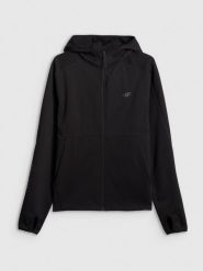 4F Bluza dresowa regular z kapturem męska - czarna S. Czarne bluzy męskie 4f, m, bez wzorów, z dresówki, z kapturem. Za 199.99 zł.