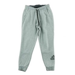Second life - Spodnie dresowe męskie Adidas do treningu - Jak nowy. Szare spodnie sportowe męskie Adidas, m, bez wzorów, z dresówki, do biegania. Za 106.46 zł.