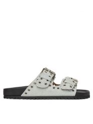 DeeZee Klapki MXCR-208 Niebieski. Niebieskie klapki damskie DeeZee, bez wzorów, z materiału, bez obcasa. Za 149.99 zł.