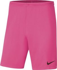 Nike Spodenki męskie Nike Dry Park III NB K fuksja BV6855 616 2XL. Czerwone krótkie spodenki sportowe męskie Nike, m, bez wzorów. Za 63.71 zł.