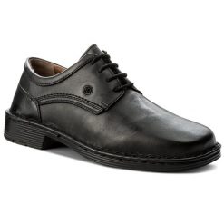 Półbuty Josef Seibel. Czarne eleganckie półbuty Josef Seibel, wizytowe, bez zapięcia. Za 269.99 zł.