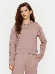 Calvin Klein Bluza Hoodie 000QS7261E Beżowy Regular Fit. Brązowe bluzy damskie Calvin Klein, xs, bez wzorów, z bawełny, bez kaptura. Za 259.99 zł.