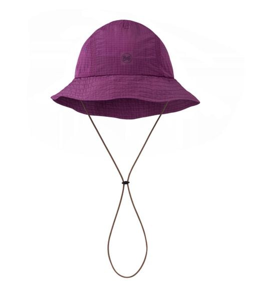 Kapelusz BUFF GO BUCKET HAT SOLID. Fioletowe czapki i kapelusze damskie Buff, na lato, bez wzorów, z materiału, casualowe. Za 189.90 zł.