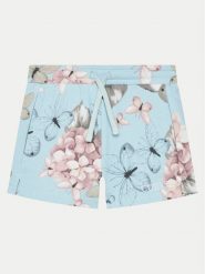 Guess Szorty materiałowe J5RD15 KA6R4 Kolorowy Relaxed Fit. Spodenki dla dziewczynek Guess, z aplikacjami, z bawełny. Za 99.99 zł.