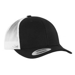 Dwukolorowa Czapka Trucker Retro. Białe czapki i kapelusze damskie FLEXFIT, bez wzorów, retro. Za 57.99 zł.