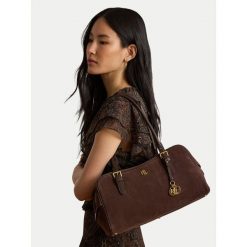 Torebka LAUREN RALPH LAUREN. Brązowe torebki do ręki damskie Lauren Ralph Lauren, bez wzorów, klasyczne, bez dodatków. Za 1,799.00 zł.