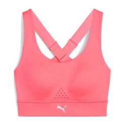 Biustonosz treningowy PUMA PWRbreathe Run. Czerwone obuwie sportowe damskie Puma, bez wzorów, na fitness i siłownię. Za 219.99 zł.