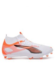 Puma Buty do piłki nożnej Ultra 5 Match+ Fg/Ag 108162 01 Biały. Białe buty sportowe męskie Puma, ze skóry, bez zapięcia. Za 269.99 zł.