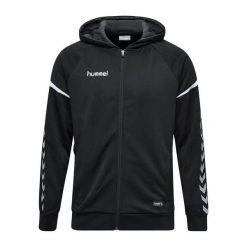 Bluza z kapturem Hummel auth. charge. Czarne bluzy męskie Hummel, m, bez wzorów, prążkowane, z kapturem. Za 191.95 zł.
