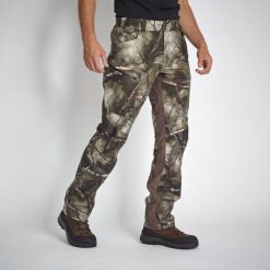 Spodnie Solognac 500 camo treemetic WTP. Brązowe spodnie sportowe męskie SOLOGNAC, l, bez wzorów, outdoorowe. Za 299.99 zł.