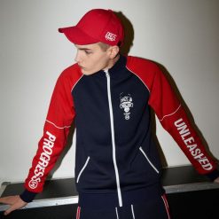 Rozpinana bluza typu track jacket z kolekcji Progress - Granatowy. Bluzy męskie marki Cropp. Za 119.99 zł.
