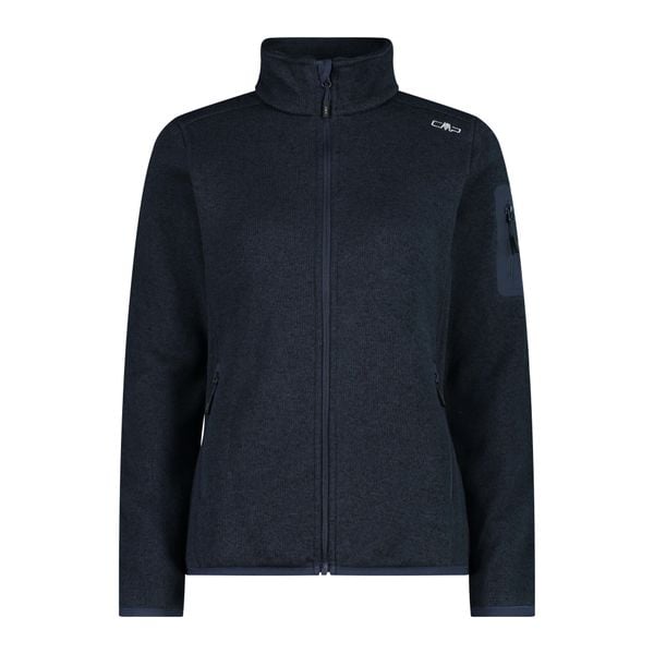 Bluza polarowa damska CMP Haze Jacket Knitted. Niebieskie bluzy damskie CMP, bez wzorów, z polaru, bez kaptura. Za 262.89 zł.
