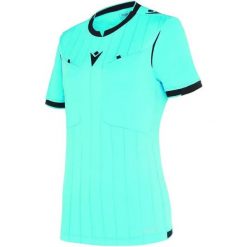 Damska koszulka sędziowska Macron Stephanie. Czarne t-shirty damskie Macron, m, bez wzorów, z materiału, bez kołnierzyka. Za 321.30 zł.