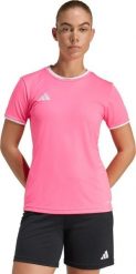 Koszulka damska adidas Entrada 26 Jersey różowa KE9842 M. Czerwone t-shirty damskie Adidas, m, bez wzorów, z jersey, bez kołnierzyka. Za 86.34 zł.